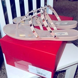 Valentino Rockstud Jelly Sandal 40